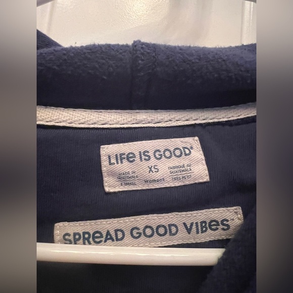 Life Is Good Camping Take It Outside Men’s Navy Blue Hoodie Size XS - Picture 5 of 6